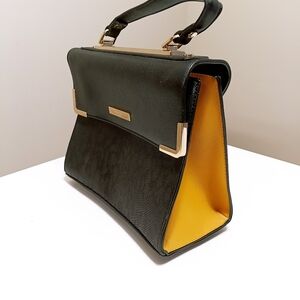 DUNE LONDON black alligator print handbag